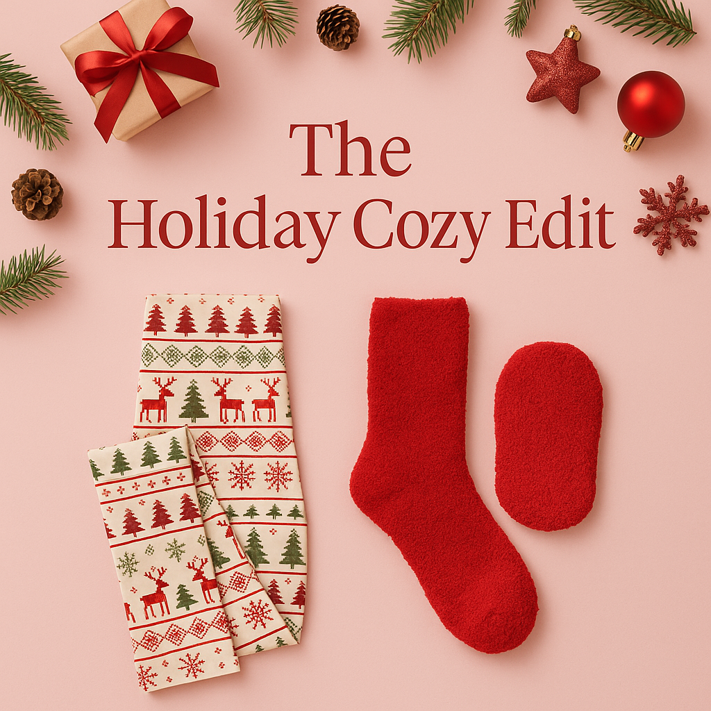 The Holiday Cozy Edit – Christmas Leggings & Socks