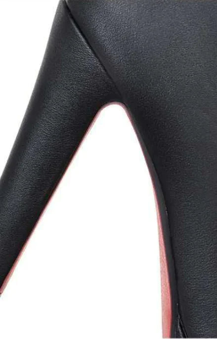 Aura13 Luxe Over-the-Knee High Heel Boots – Soft Microfiber Long Boots with Side Zipper For Women