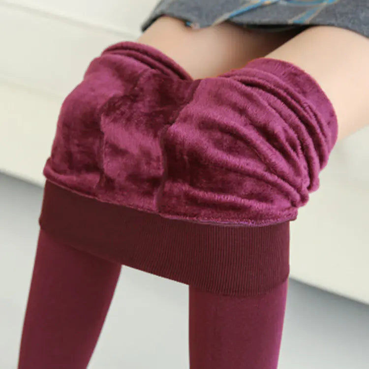 Aura13 Pearl Velvet Winter Leggings – Fleece-Lined Warmth with Soft-Luxury Comfort
