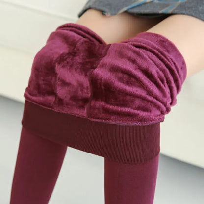 Aura13 Pearl Velvet Winter Leggings – Fleece-Lined Warmth with Soft-Luxury Comfort