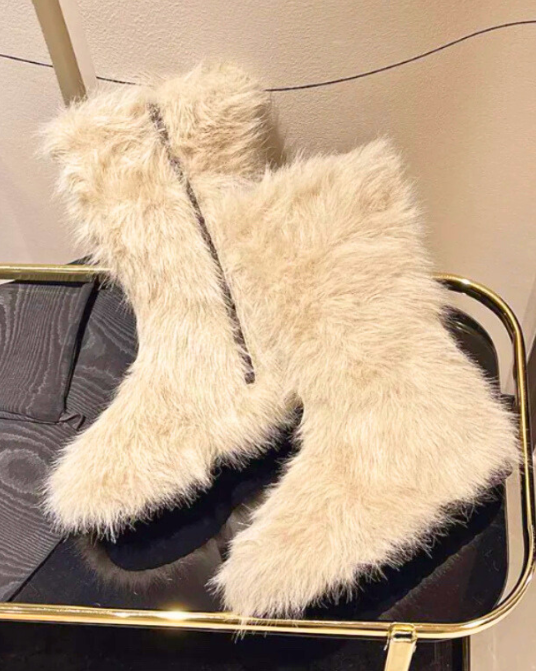 Aura13 Velvet Winter Snow Boots for Women – Plush Lined High-Cylinder Sock Boots with Non-Slip Rubber Sole