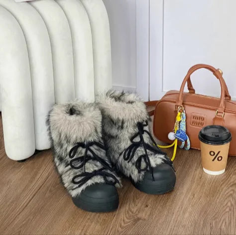 Aura13 Women’s Platform Snow Boots – Non-Slip, Warm & Stylish Winter Footwear