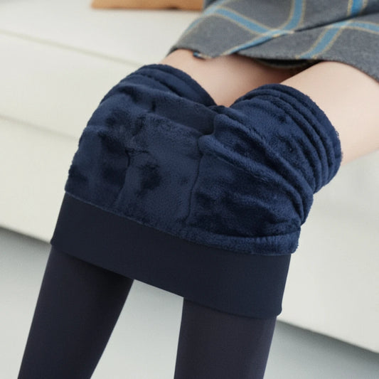 Aura13 Pearl Velvet Winter Leggings – Fleece-Lined Warmth with Soft-Luxury Comfort