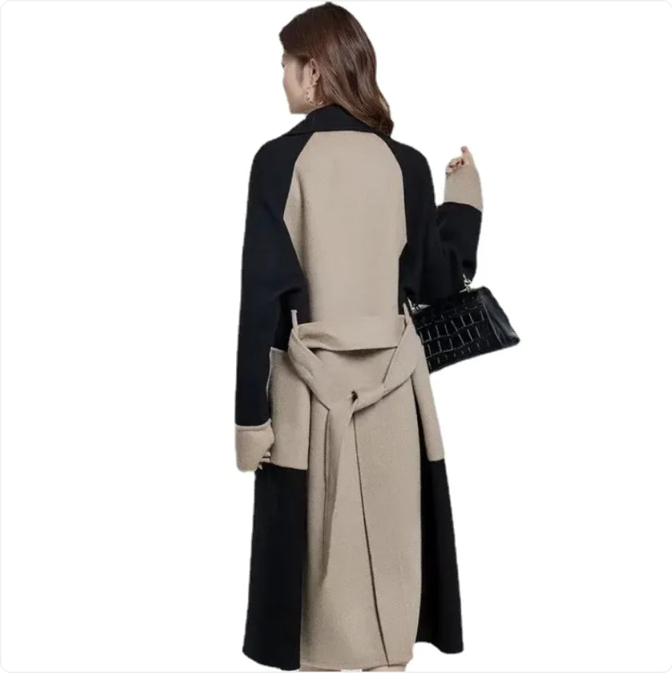 Aura13 Double-Sided Fleece Wool Long Coat