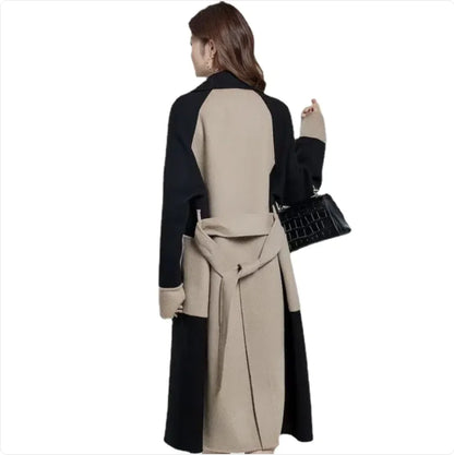 Aura13 Double-Sided Fleece Wool Long Coat