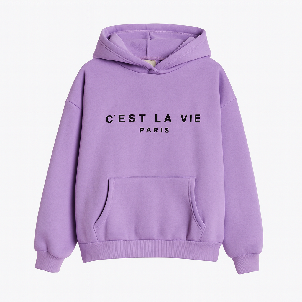 Aura13 Women’s Letter Print Streetwear Hoodie – Oversized Pullover Sweatshirt for Autumn & Winter