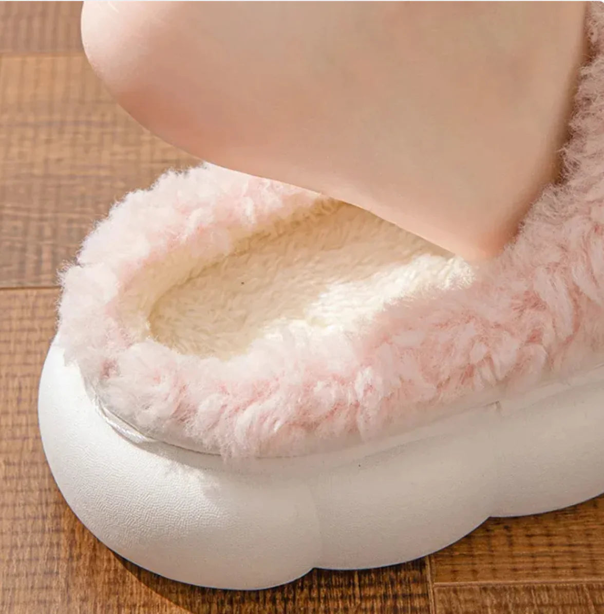 Aura13 Women’s Winter Plush Fur Slippers – Soft Indoor Slides with Bow & Non-Slip Sole