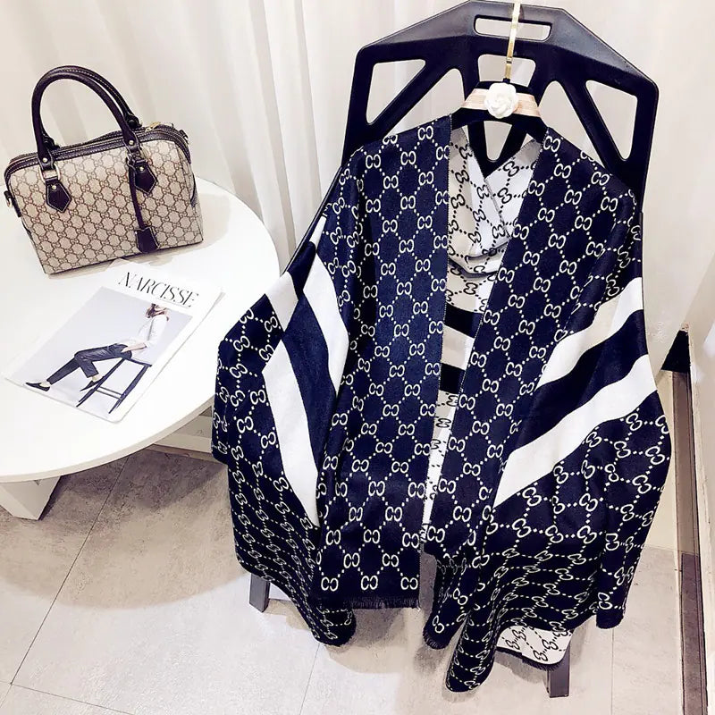 Aura13 290g Reversible Cashmere Scarf Shawl – Soft Double-Sided Winter Wrap for Women