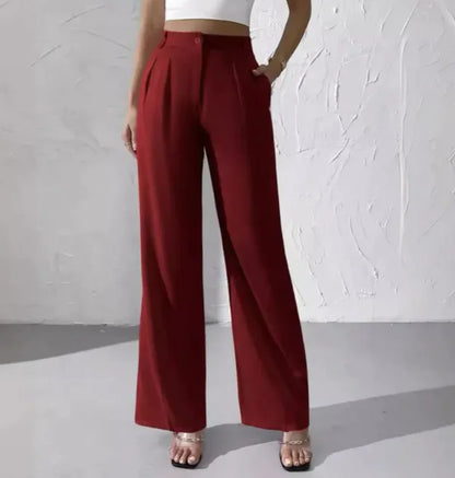 Aura13 Women’s Elegant Formal Pants – Tailored Solid Color Office & Evening Trousers