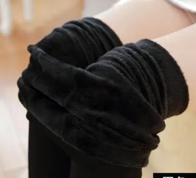 Aura13 Thickened Velvet Fleece Leggings – Women’s Warm Pearl Velvet Footed Winter Pants