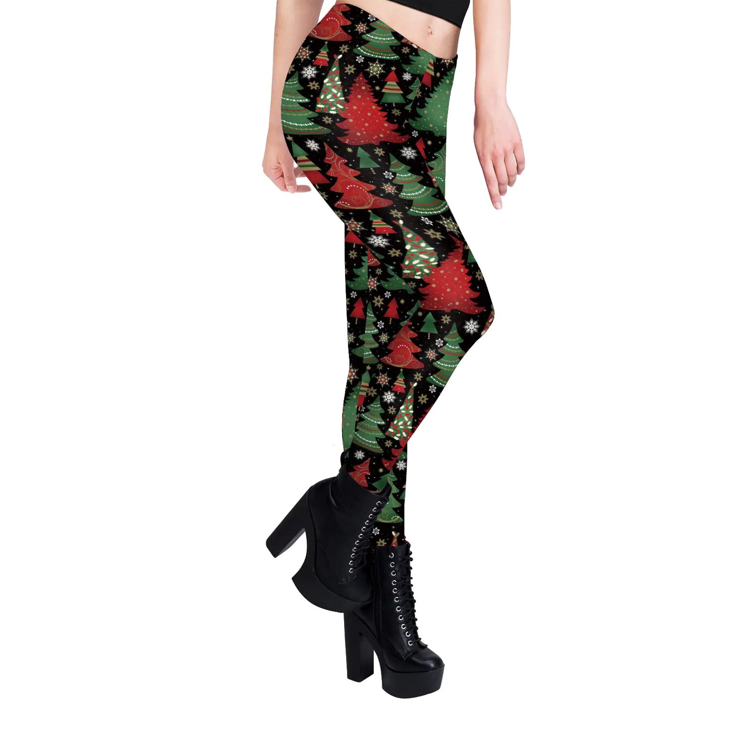 Holiday Cheer Christmas Leggings for Women | Aura13 Festive Print Pants
