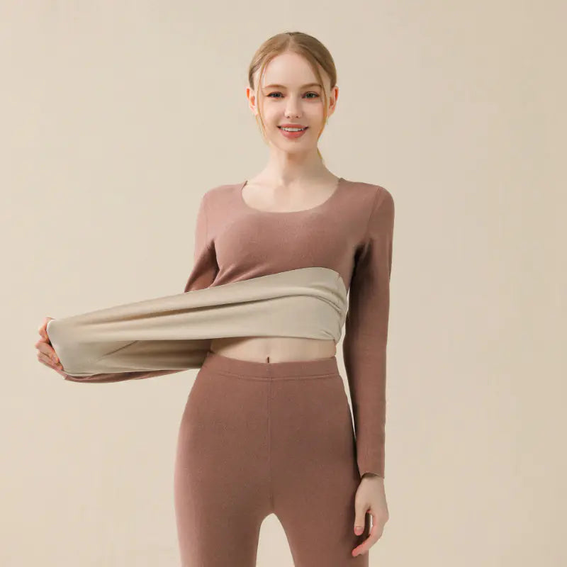 Aura13 Women’s Thermal Long Johns Set – Soft Wool Base Layer for Winter Warmth