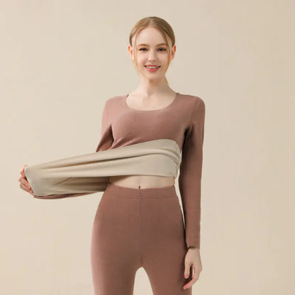 Aura13 Women’s Thermal Long Johns Set – Soft Wool Base Layer for Winter Warmth