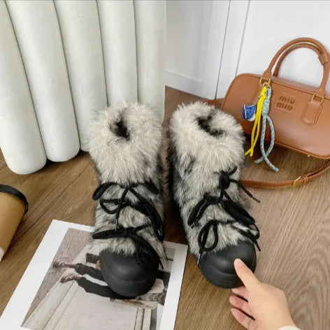 Aura13 Women’s Platform Snow Boots – Non-Slip, Warm & Stylish Winter Footwear