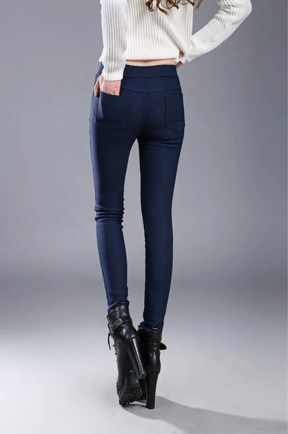 Aura13 Plus Size Thick Fleece-Lined Leggings – Women’s Warm Winter Cotton Pants