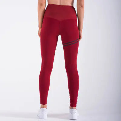 Aura13 Women’s High-Waist Printed Leggings – Digital Double Loop Hip-Lifting Elastic Yoga Pants