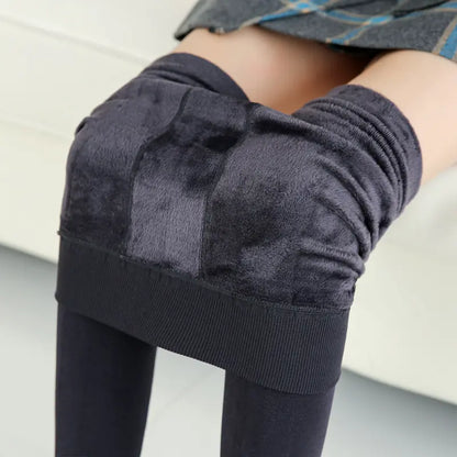Aura13 Pearl Velvet Winter Leggings – Fleece-Lined Warmth with Soft-Luxury Comfort