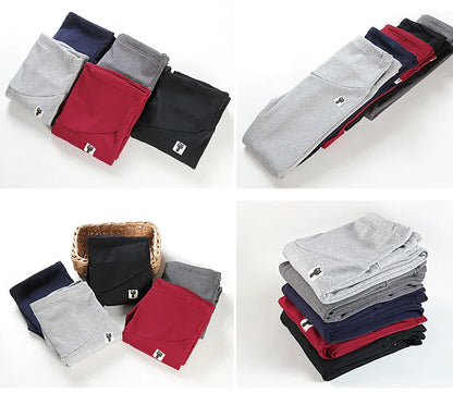 Aura13 Thickened Maternity Leggings – Warm Cotton Plush Stretch Pants for Autumn & Winter Comfort