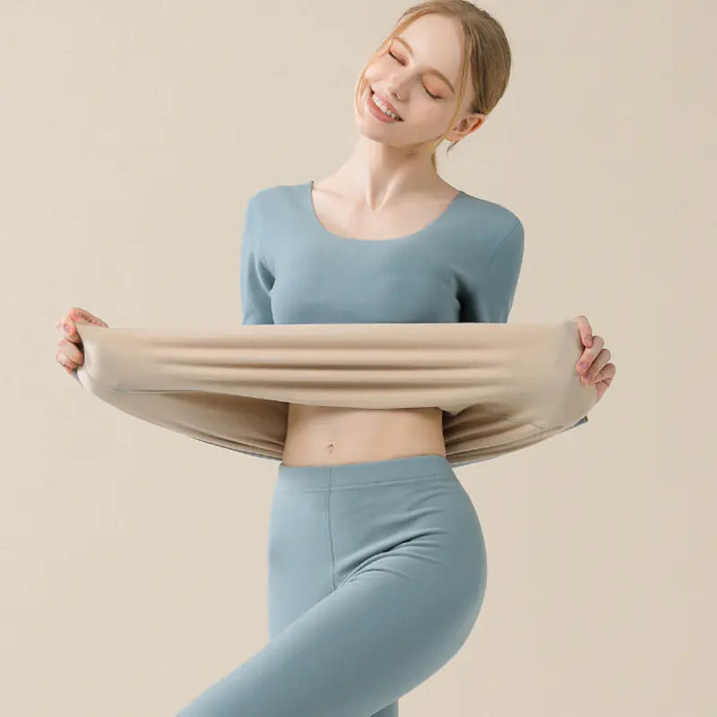 Aura13 Women’s Thermal Long Johns Set – Soft Wool Base Layer for Winter Warmth