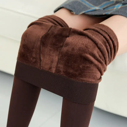 Aura13 Pearl Velvet Winter Leggings – Fleece-Lined Warmth with Soft-Luxury Comfort