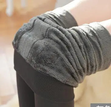 Aura13 Thickened Velvet Fleece Leggings – Women’s Warm Pearl Velvet Footed Winter Pants