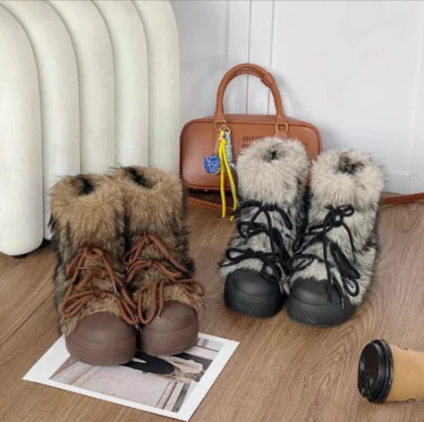 Aura13 Women’s Platform Snow Boots – Non-Slip, Warm & Stylish Winter Footwear