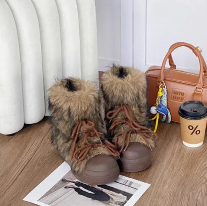 Aura13 Women’s Platform Snow Boots – Non-Slip, Warm & Stylish Winter Footwear