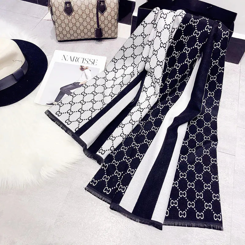 Aura13 290g Reversible Cashmere Scarf Shawl – Soft Double-Sided Winter Wrap for Women