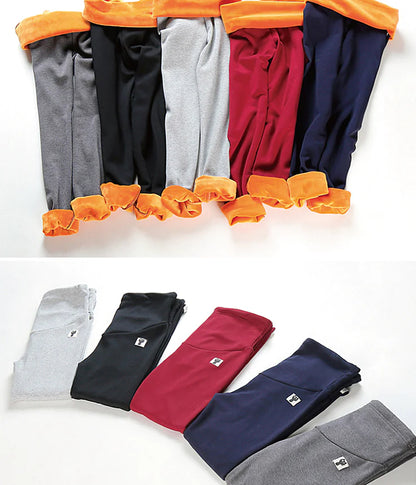 Aura13 Thickened Maternity Leggings – Warm Cotton Plush Stretch Pants for Autumn & Winter Comfort