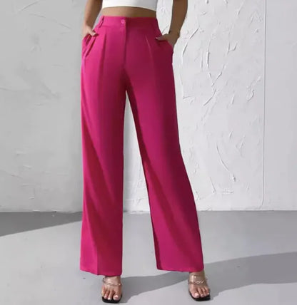 Aura13 Women’s Elegant Formal Pants – Tailored Solid Color Office & Evening Trousers