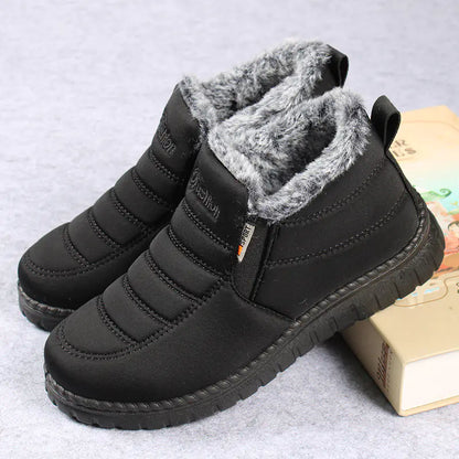 Aura13 Women’s Mid-Calf Snow Boots – Warm Rabbit Fur Lined Winter Boots for Comfort & Style