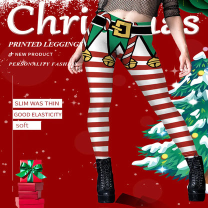 Holiday Cheer Christmas Leggings for Women | Aura13 Festive Print Pants