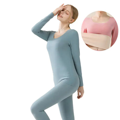 Aura13 Women’s Thermal Long Johns Set – Soft Wool Base Layer for Winter Warmth