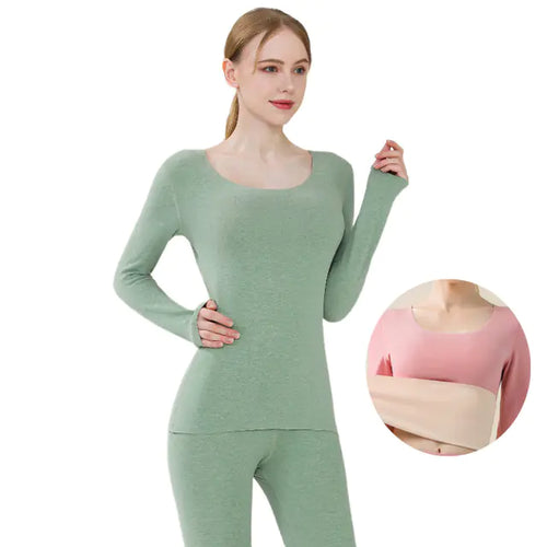 Aura13 Women’s Thermal Long Johns Set – Soft Wool Base Layer for Winter Warmth
